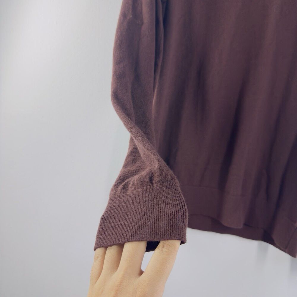 Theory Sweater Women's Medium Fitted V Neck Luxe Merino Wool - Picture 5 of 8